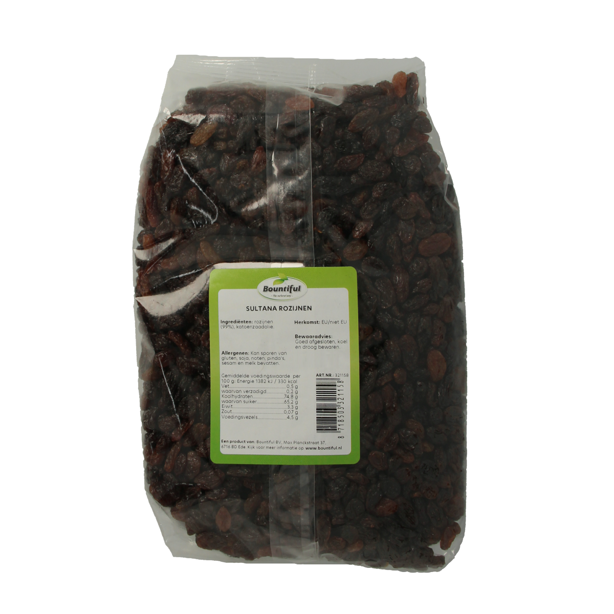 Bountiful Sultana rozijnen 1.00 Kilogram