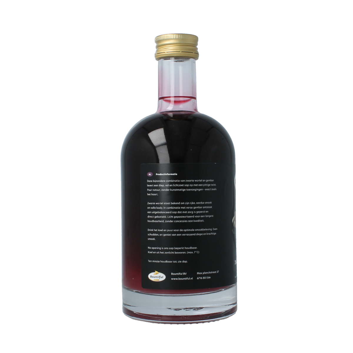 Bountiful Gember sap zwarte wortel bio 500.00 Milliliter