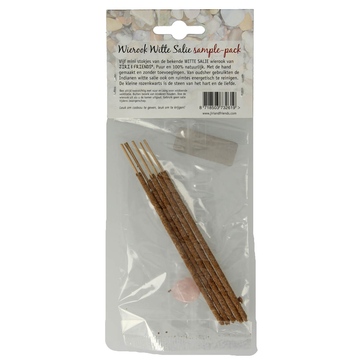 Jiri & Friends Zakje geluk wierook witte salie mini 1.00 Stuks