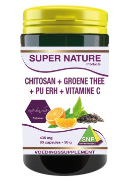 SNP Chitosan groene thee pu erh thee vitamine C 435mg 60.00 Capsules