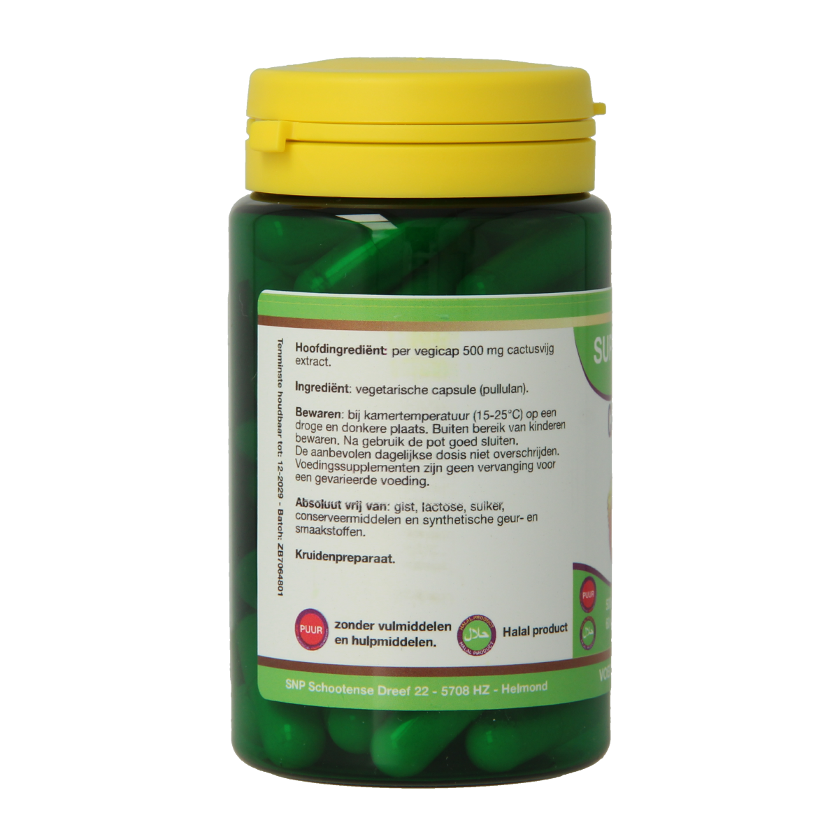 SNP Cactusvijg 500mg puur 60.00 Vegetarische capsules