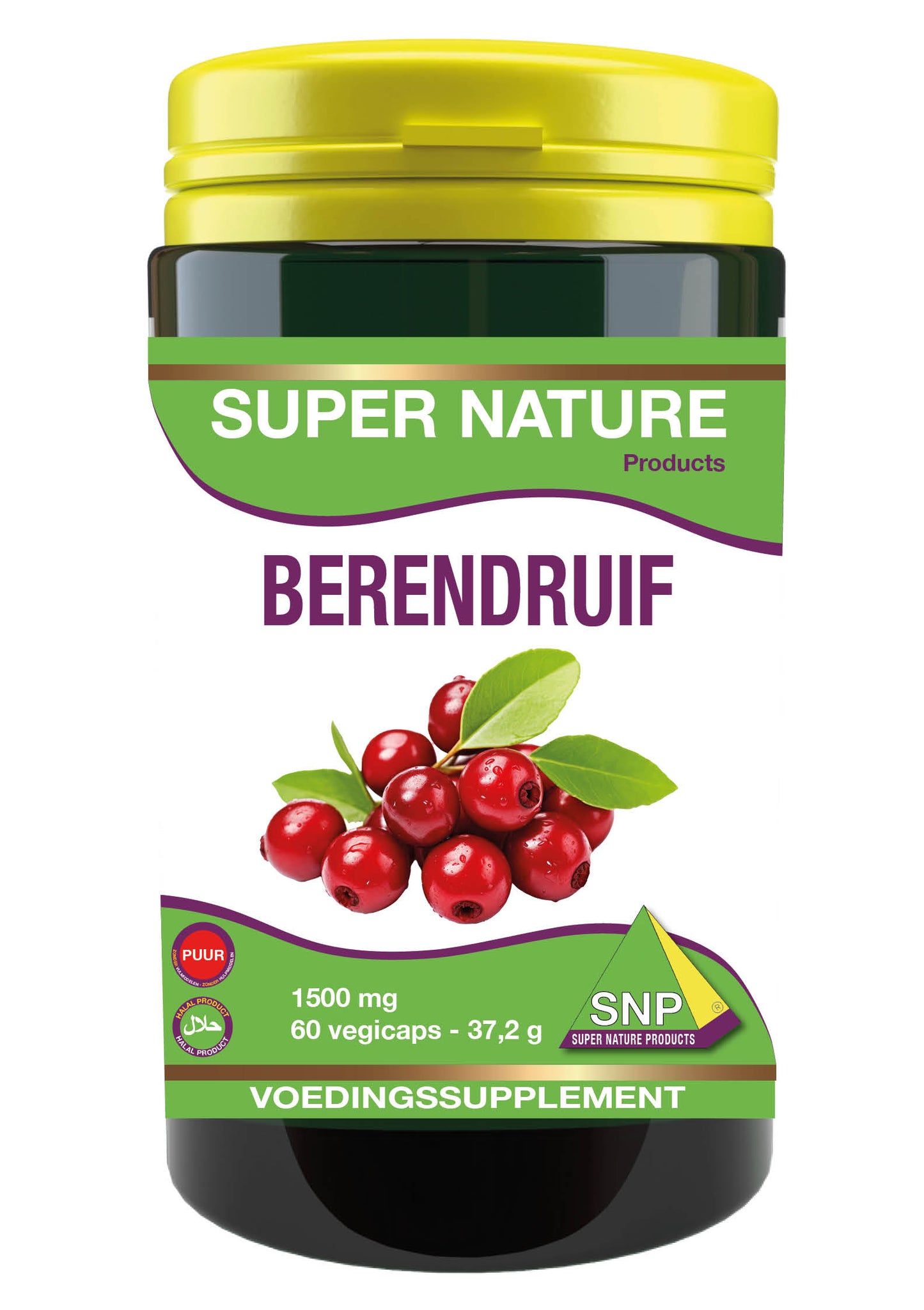 SNP Berendruif 1500mg puur 60.00 Vegetarische capsules
