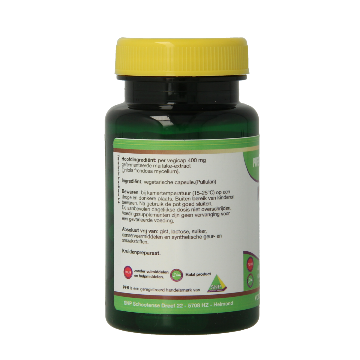SNP Maitake fermented 400mg puur 60.00 Vegetarische capsules