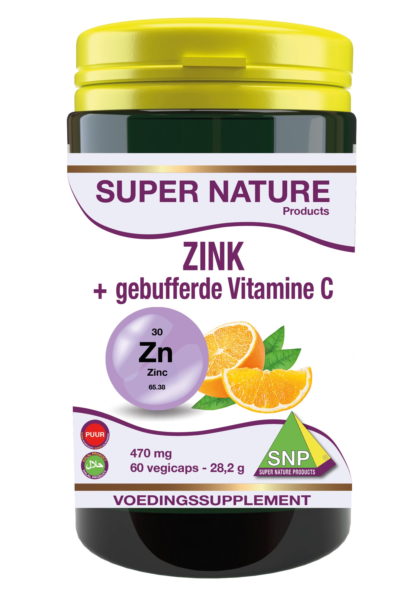 SNP Zink 50mg + gebufferde vitamine C puur 60.00 Vegetarische capsules