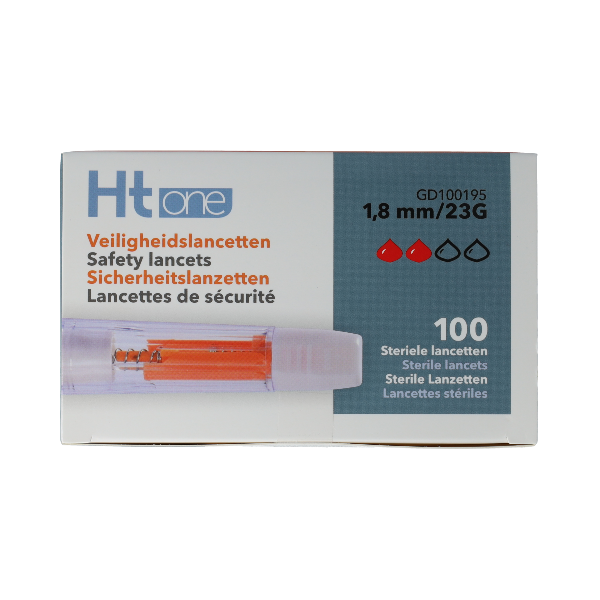 HT One Ht One Veiligheidslancetten 1,8 mm 100.00 Stuks