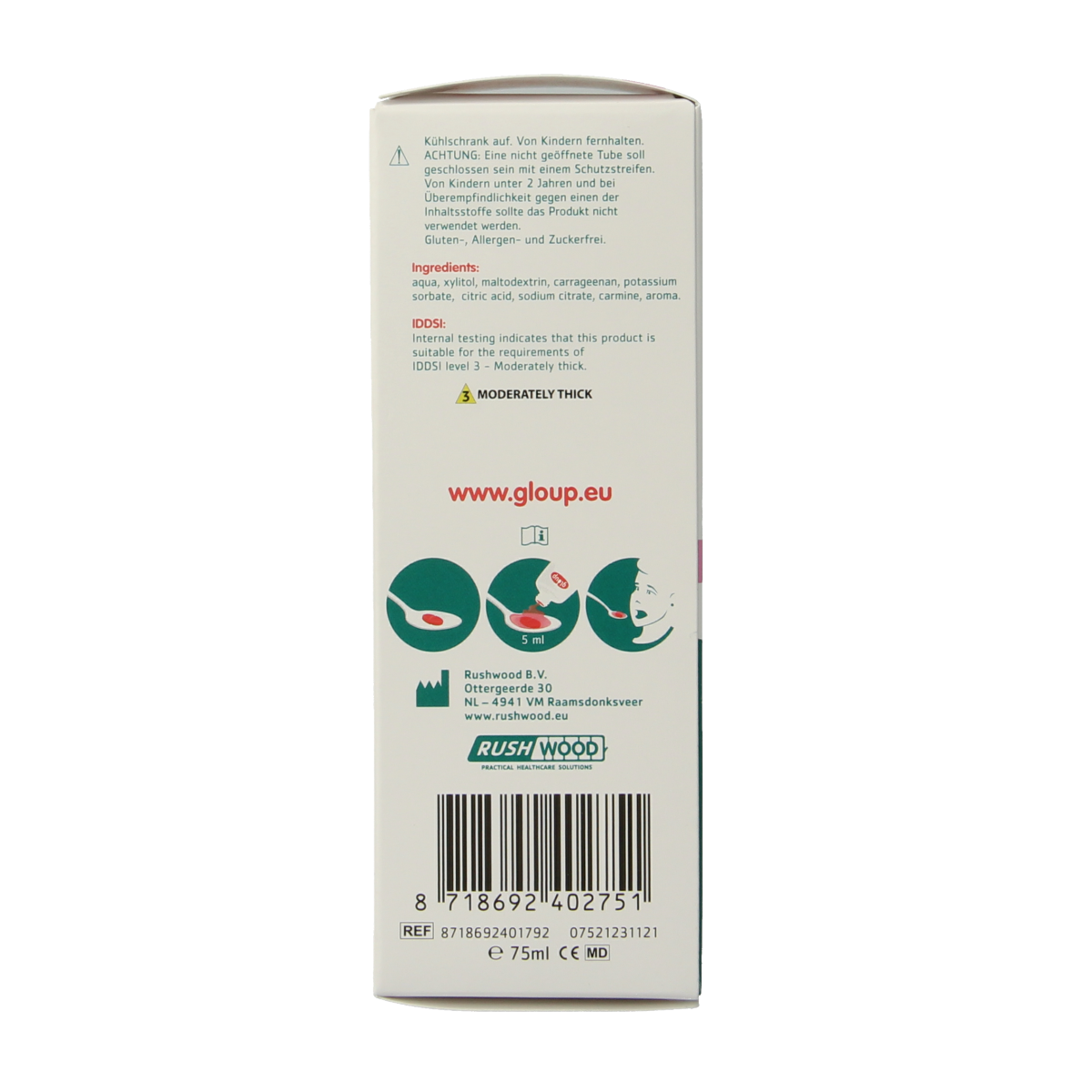 Gloup Zero medicatie inname gel framboos 75.00 Milliliter