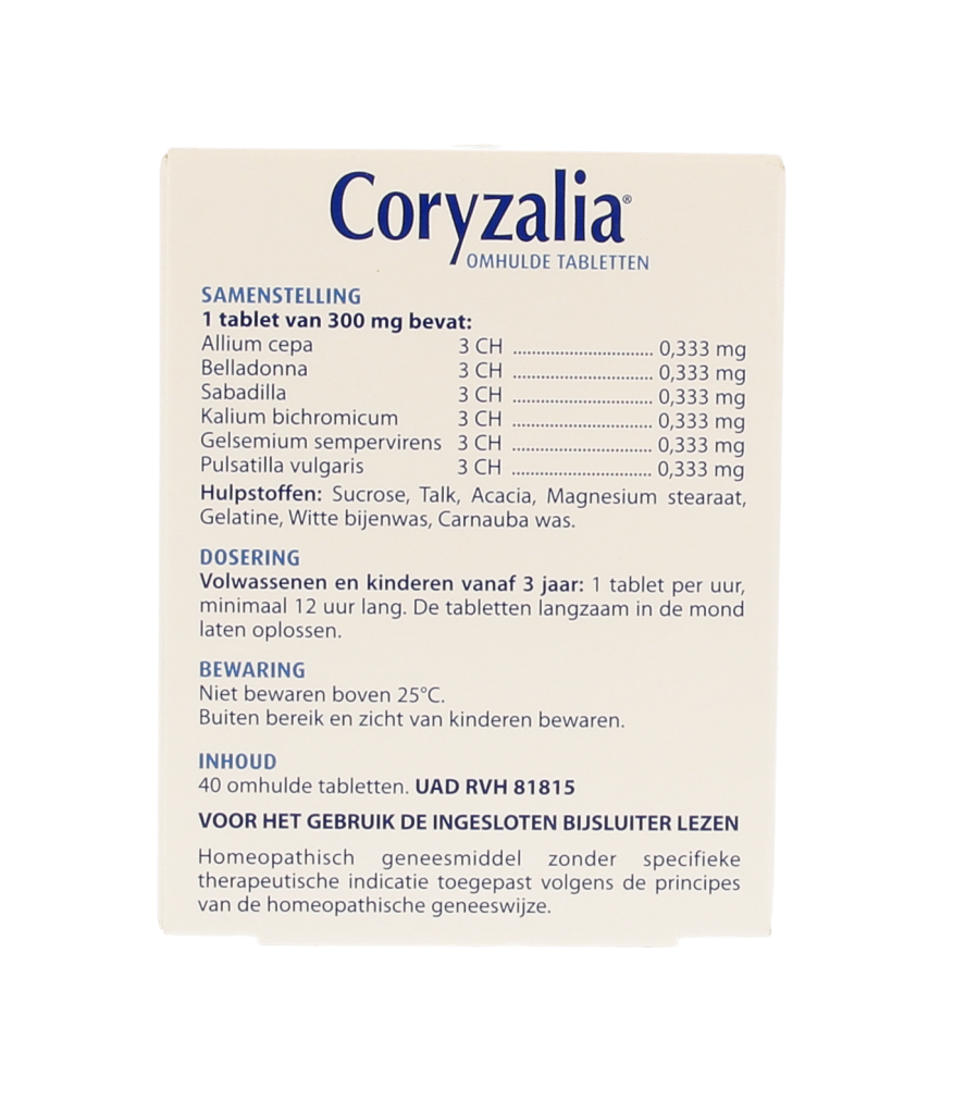 Boiron Coryzalia 40.00 Tabletten