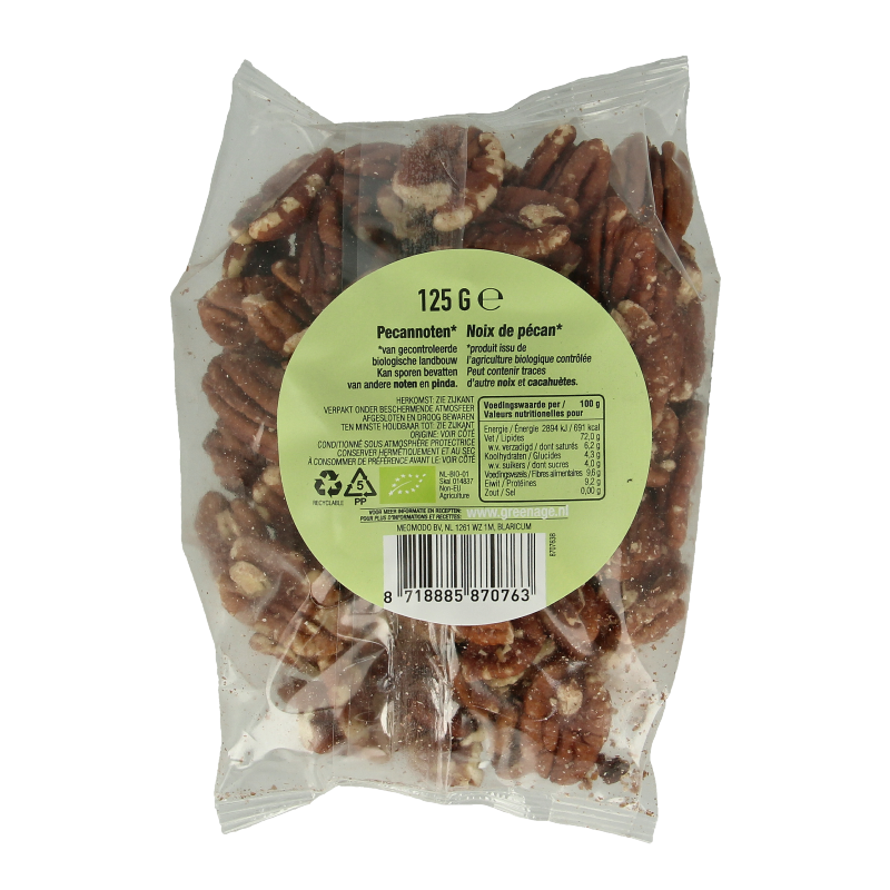 Greenage Pecannoten raw bio 125 Gram