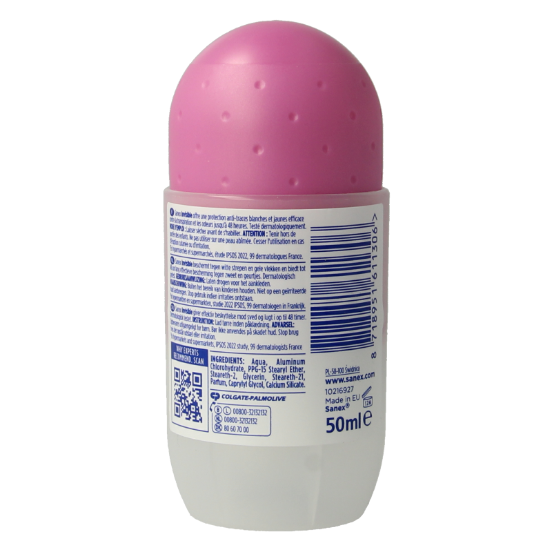 Sanex Deodorant roll-on invisible 50 Milliliter
