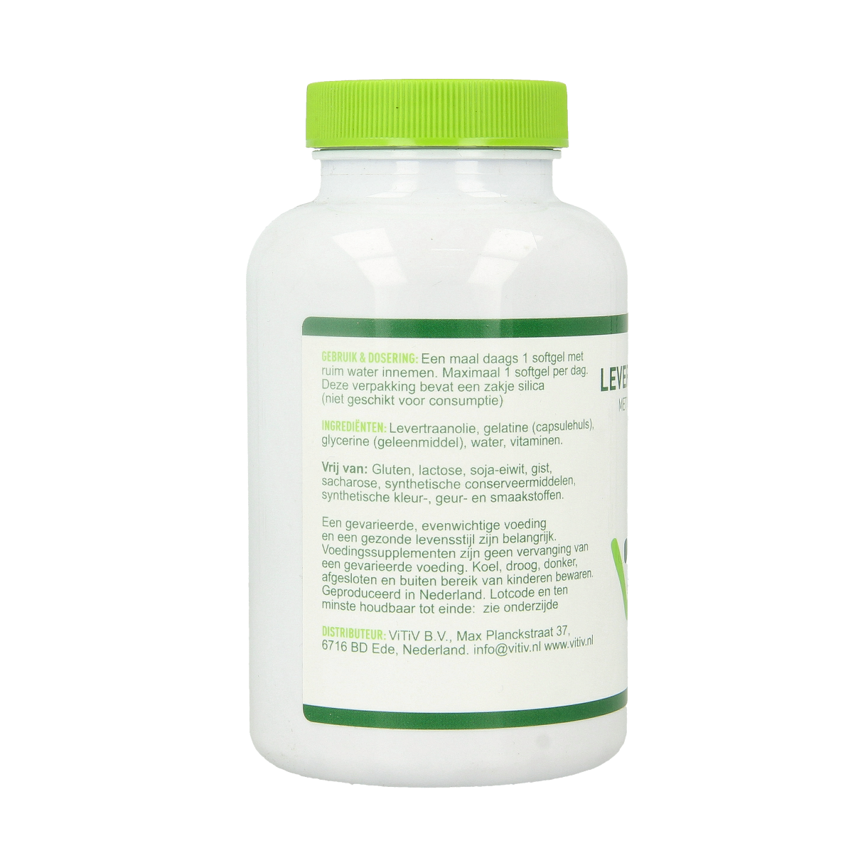 Vitiv Levertraanolie 1000mg vitamine A D 100.00 Softgels