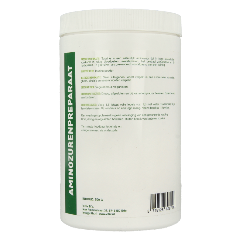 Vitiv Taurinepoeder 500.00 Gram