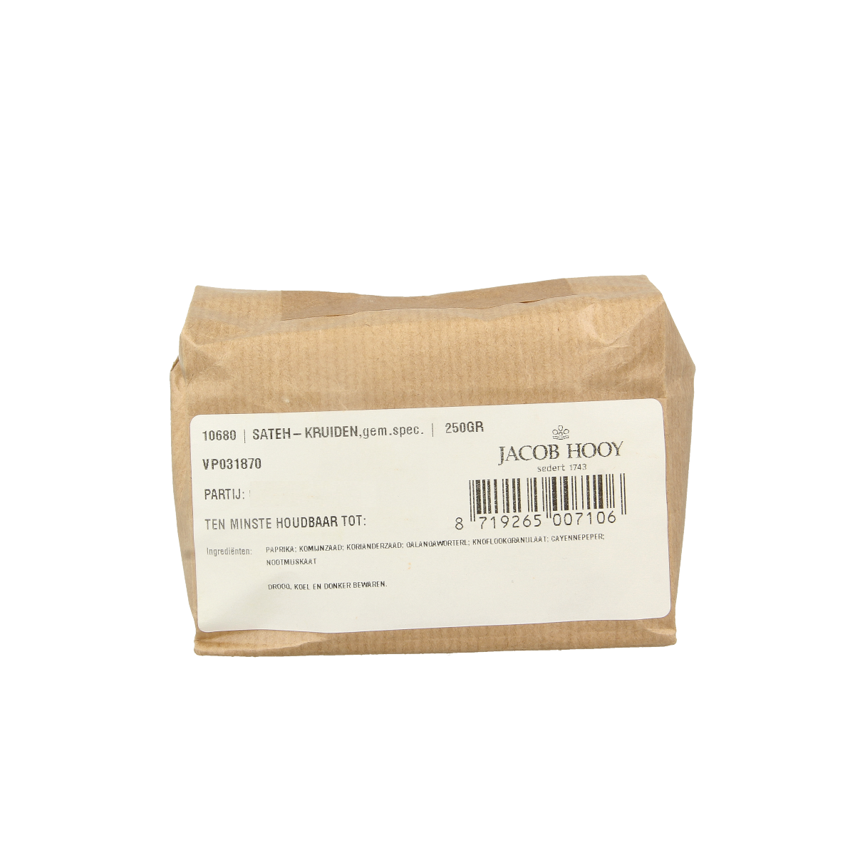 Jacob Hooy Sateh kruiden 250.00 Gram