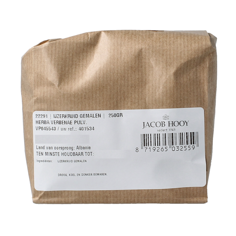 Jacob Hooy IJzerkruid gemalen 250.00 Gram