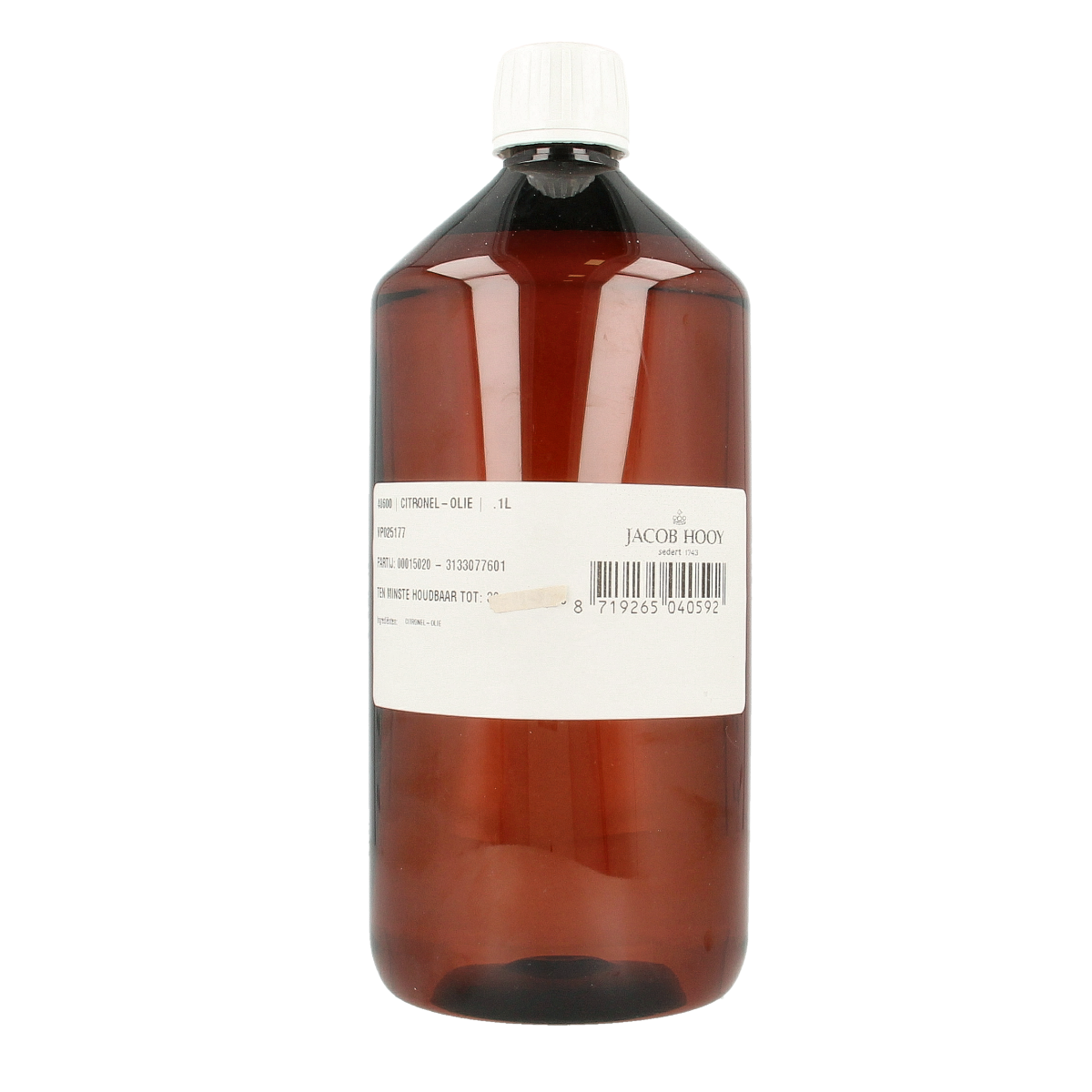Jacob Hooy Citronelolie (citronella) 1.00 Liter