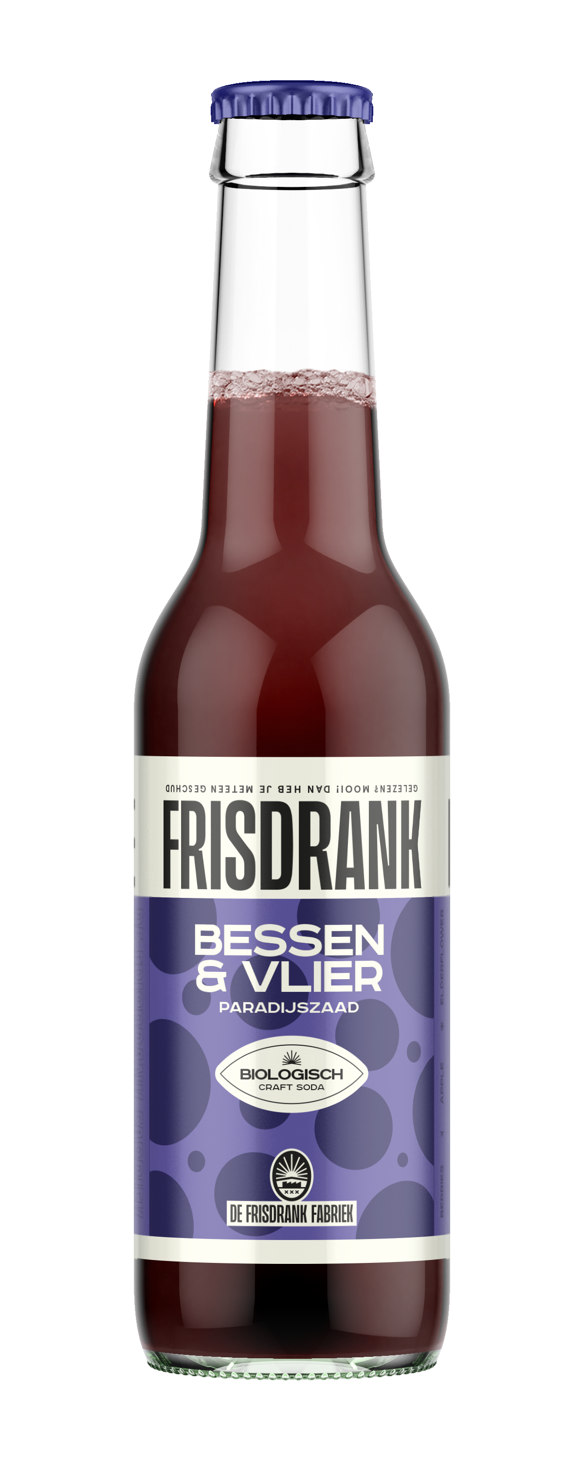 De Frisdrank Fabriek Koolzuurhoudende frisdrank bessen & vlier bio 275.00 Milliliter