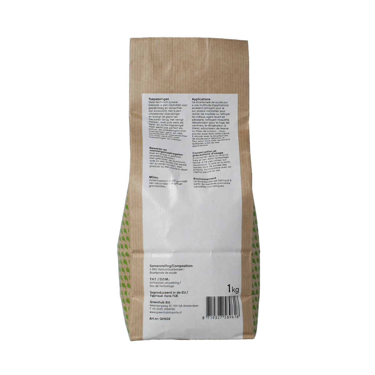 Greenhub Baksoda/zuiveringszout 1.00 Kilogram