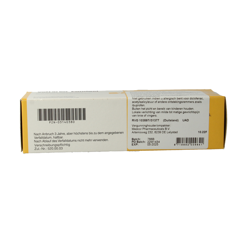Voltaren Emulgel Duitse verpakking 100 Gram