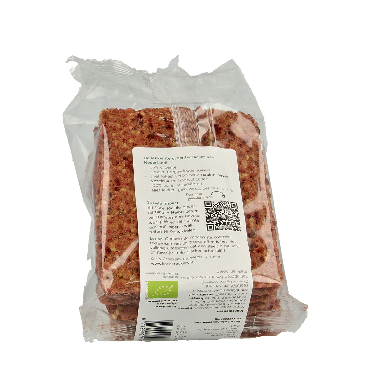 Kari's Crackers Groentecracker rode biet bio 180.00 Gram