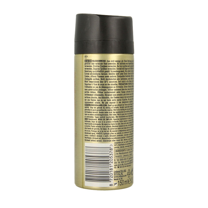 AXE Deodorant bodyspray magnum gold caramel 150.00 Milliliter