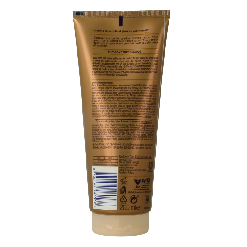 Dove Bodylotion summer dark 200.00 Milliliter