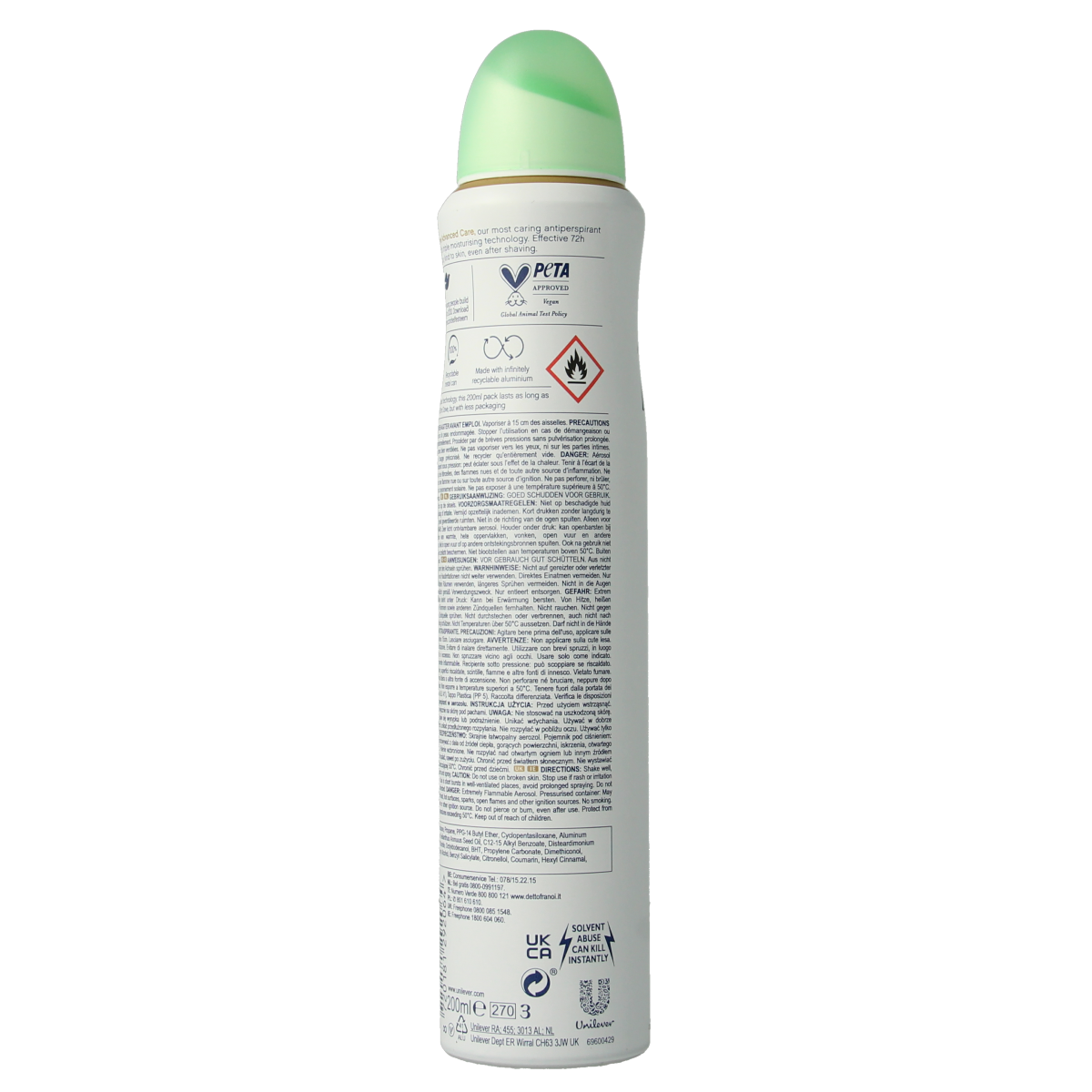 Dove Deodorant spray cucumber & green tea 200.00 Milliliter