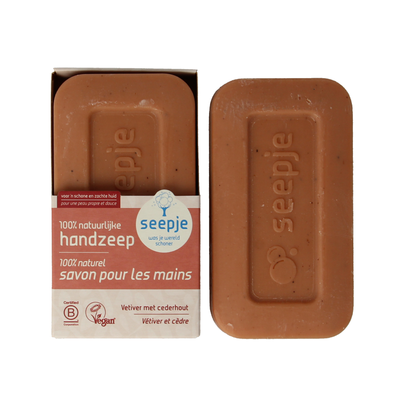 Seepje Hand en lichaamszeep vetiver cederhout 120 Gram