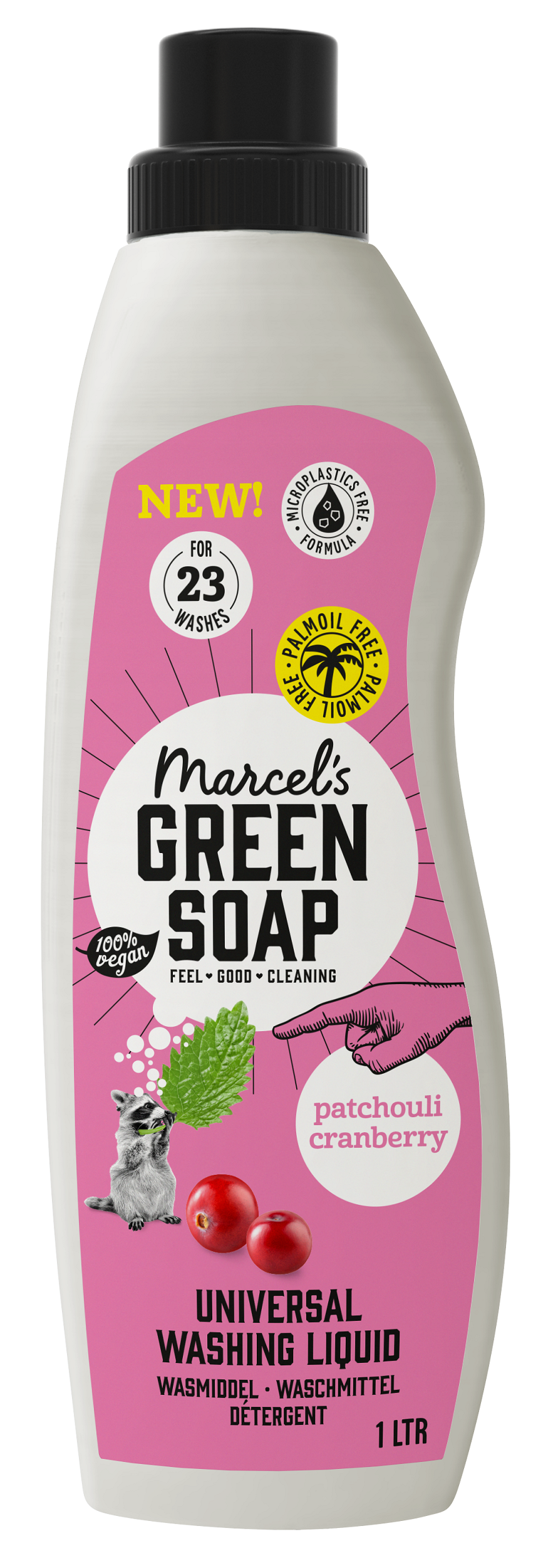 Marcel's Green Soap Wasmiddel universeel patchouli & cranberry 1.00 Liter