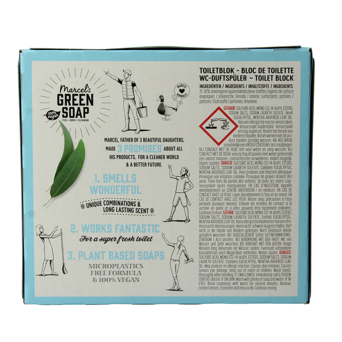 Marcel's Green Soap Toiletblok munt & eucalyptus 35.00 Gram