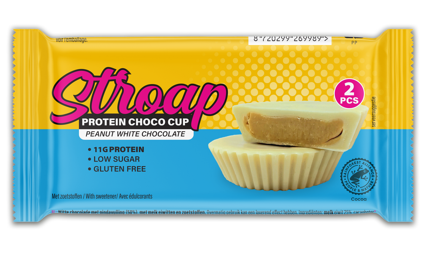 Stroap Protein choco cup peanut white chocolate 42 Gram