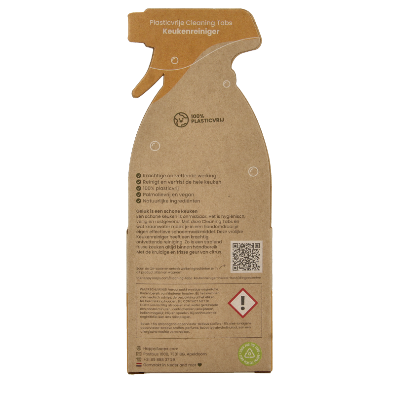 Happysoaps Cleaning tabs keukenreiniger herbal fresh 3 Stuks