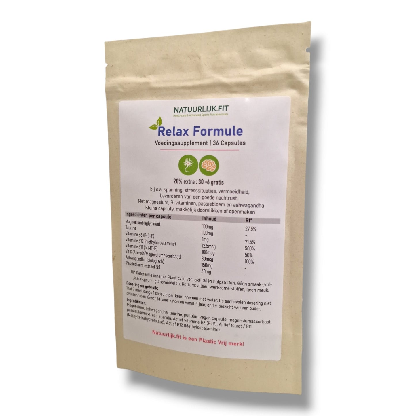 Natuurlijk.fit Relax formule 30+6 gratis 36.00 Capsules