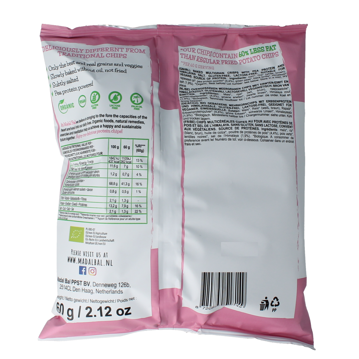 Madal Bal Protein chips himalaya zout bio 60.00 Gram