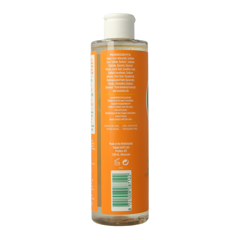 Happy Earth Pure showergel rose petitgrain 300 Milliliter