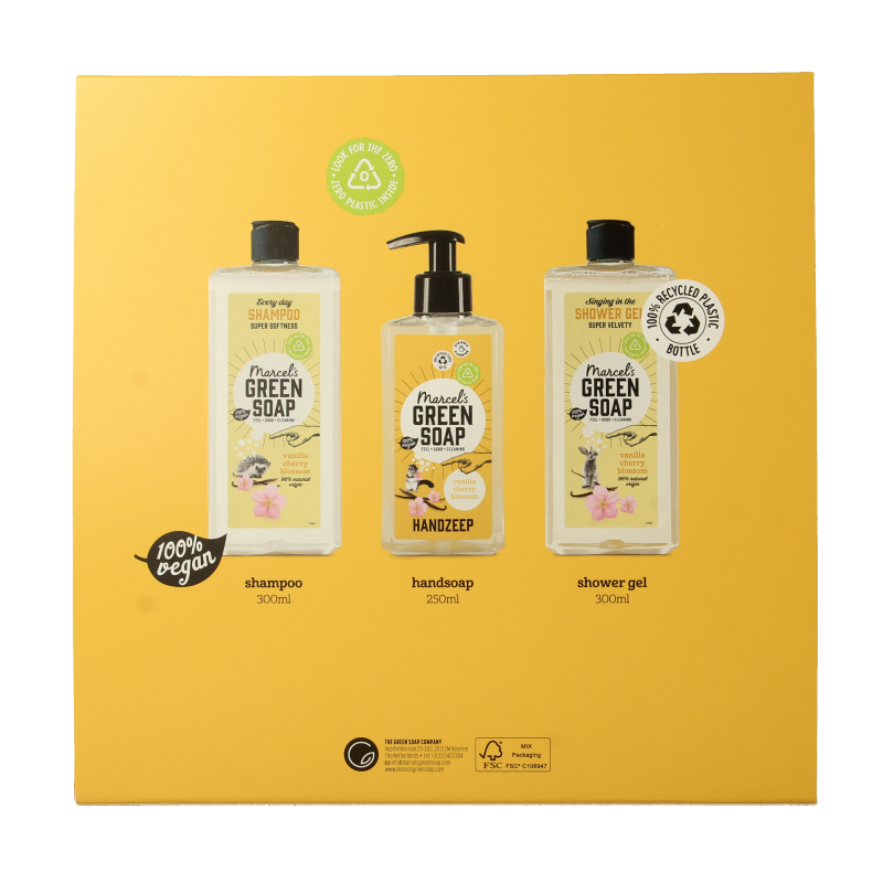 Marcel's Green Soap Giftset vanille & kersenbloesem 1 Set