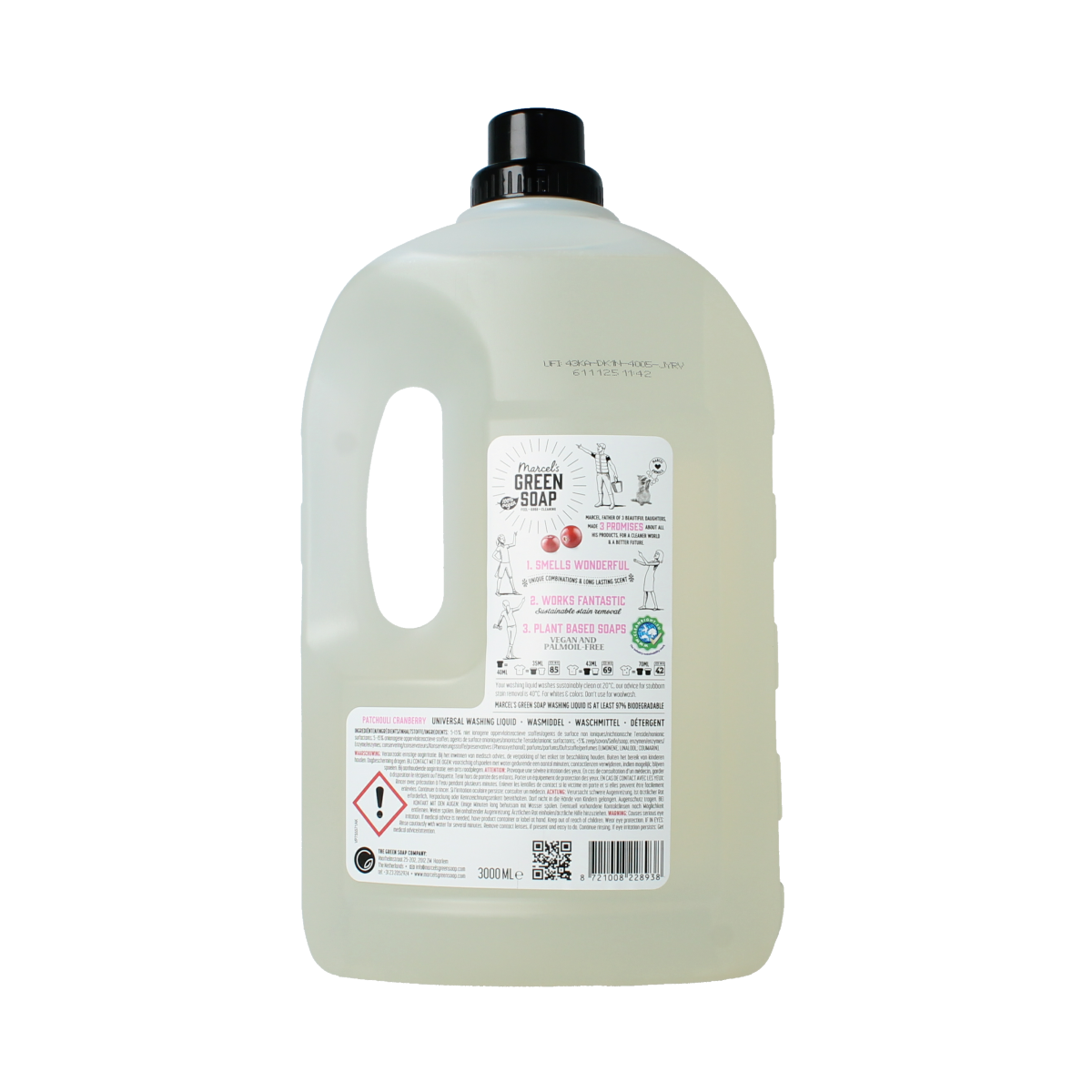Marcel's Green Soap Wasmiddel universeel patchouli & cranberry 3.00 Liter