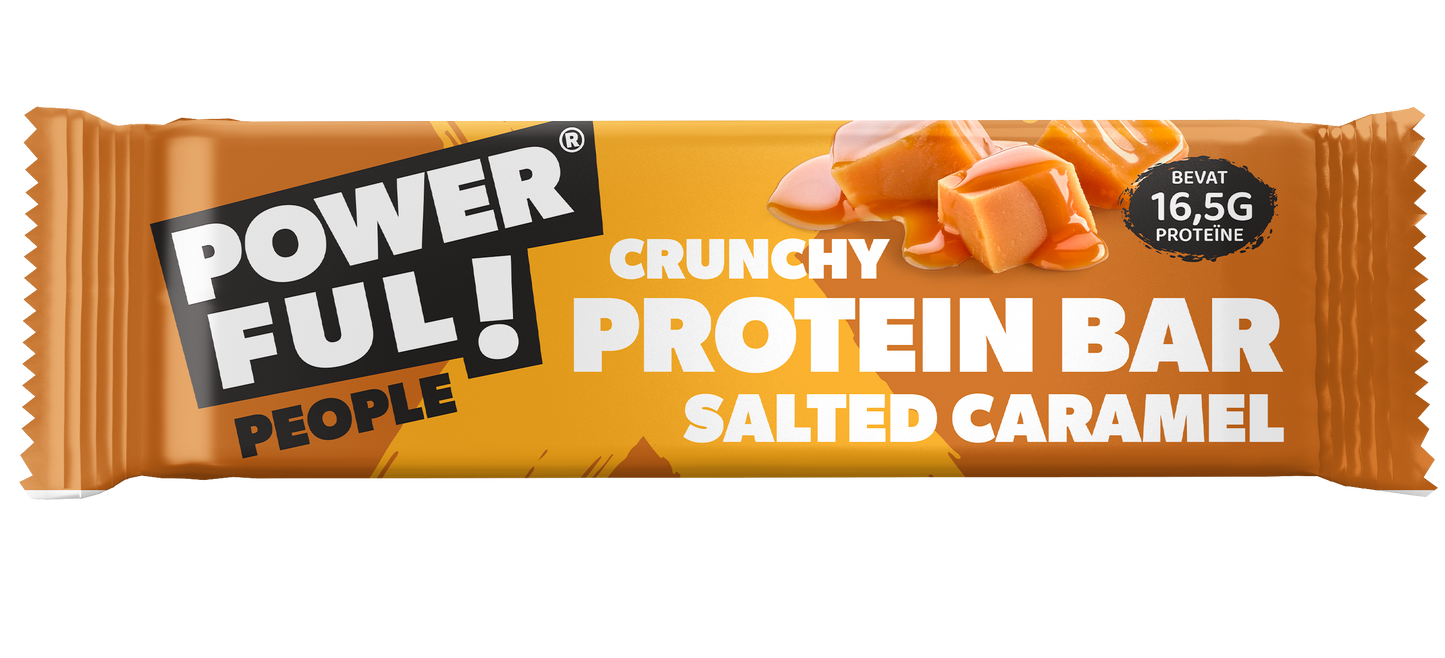 Powerful People Protein bar salted caramel 55.00 Gram