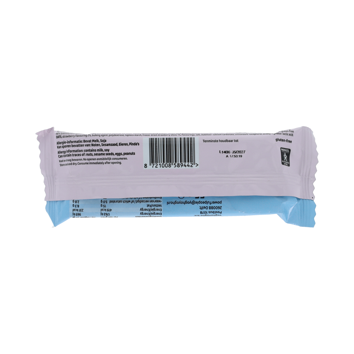 Powerful People Crunchy Proteine Bar Yoghurt Aardbei 1.00 Gram