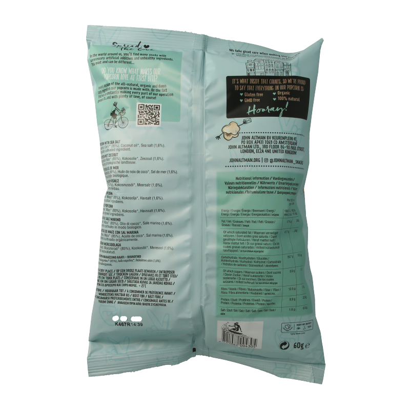 John Altman Popcorn sea salt bio 60 Gram