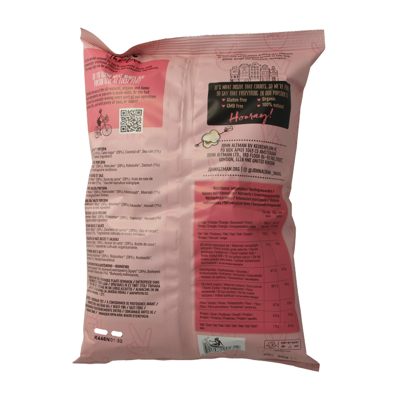 John Altman Popcorn sweet & salty bio 90 Gram