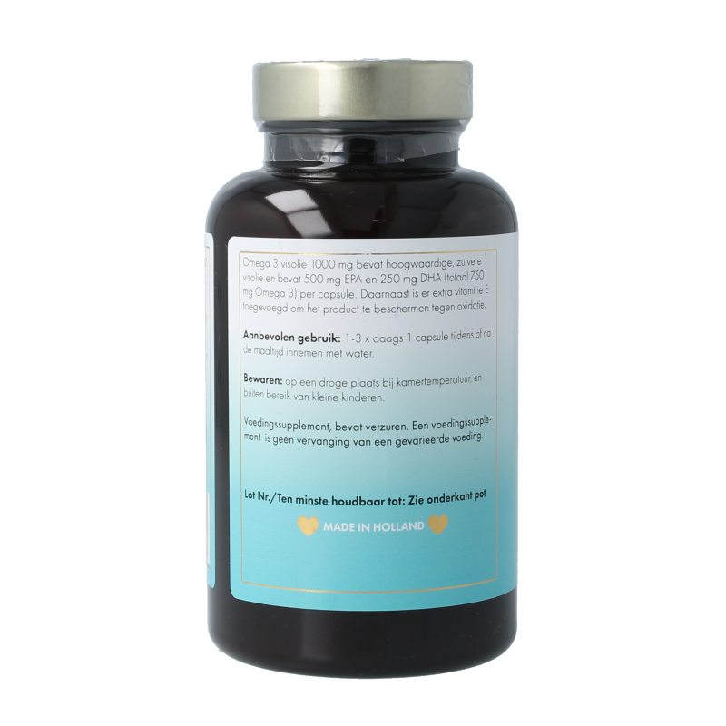 Liever Gezond Omega 3 visolie strong met vitamine E 90 Vegetarische capsules