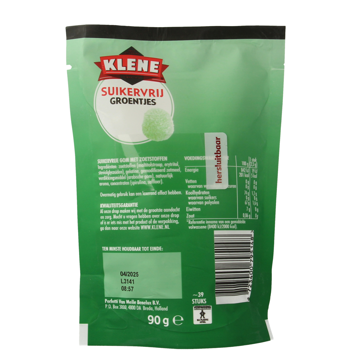 Klene Groentjes suikervrij 90.00 Gram