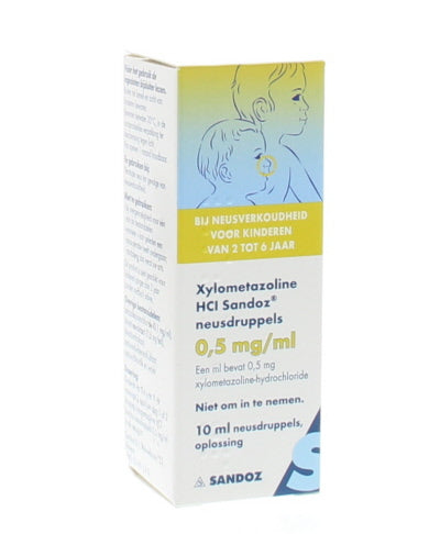 Sandoz Xylometazoline 0.5mg/ml druppels 10 Milliliter
