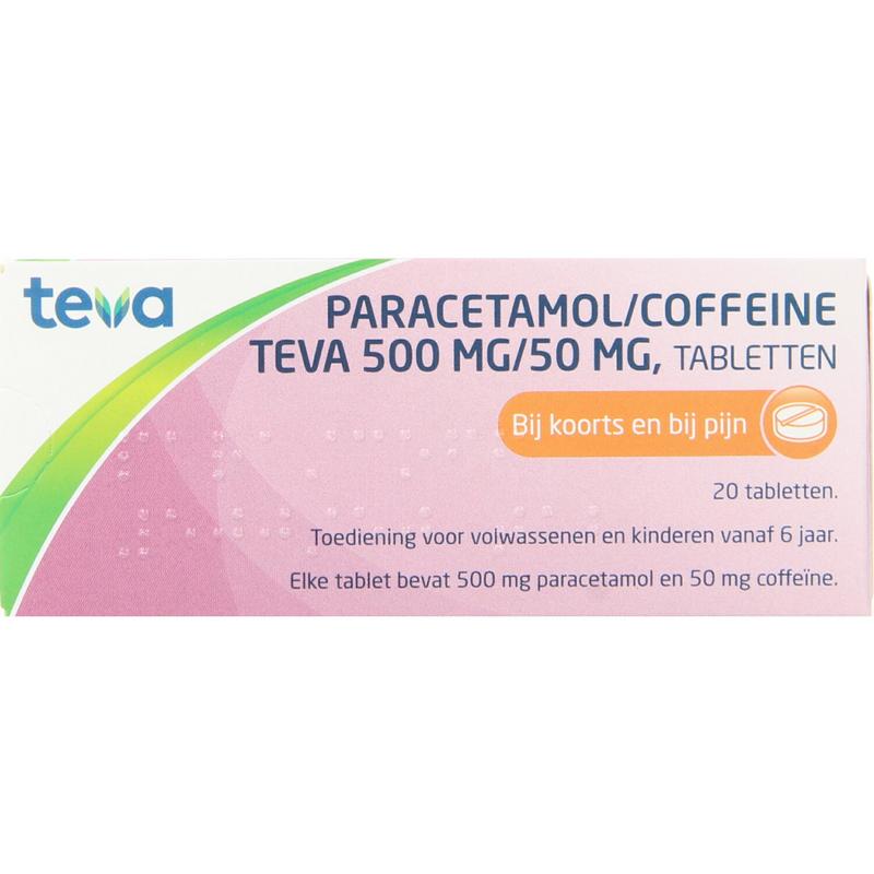 Teva Paracetamol coffeine 500/50 20.00 Tabletten