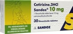 Sandoz Cetirizine 2HCl 10 mg 30.00 Tabletten