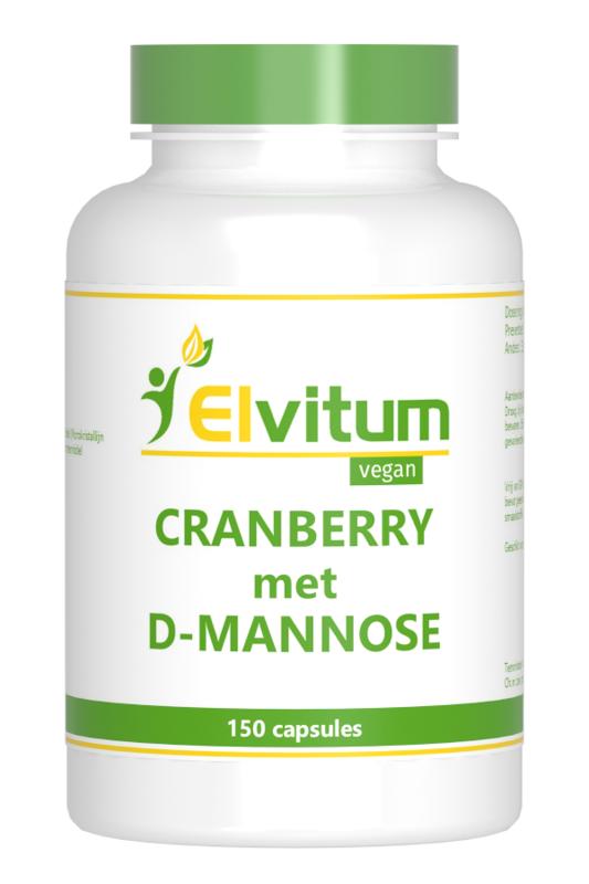 Elvitum Cranberry & D-Mannose 150.00 Vegetarische capsules