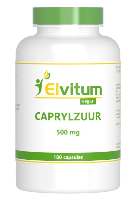 Elvitum Caprylzuur 500mg 180.00 Vegetarische capsules