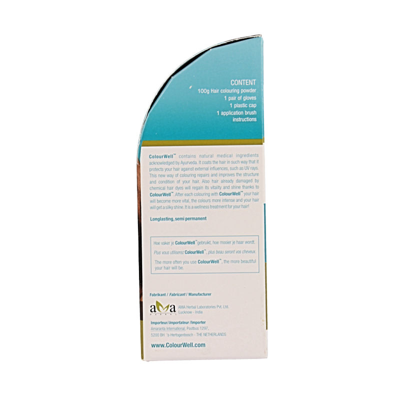 Colourwell 100% Natuurlijke haarkleuring kastanje bruin 100 Gram