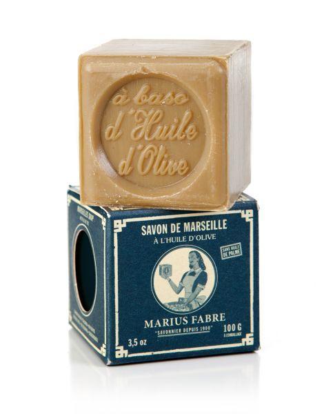 Marius Fabre Savon marseille zeep in doos olijf 100.00 Gram