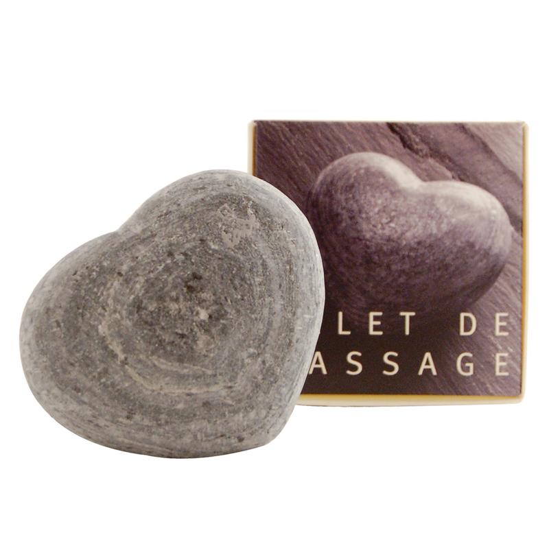 Aleppo Soap Co Massage hart leisteen zwart 1.00 Stuks