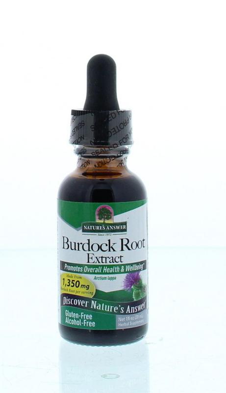 Natures Answer Burdock grote klit extract alcoholvrij 30.00 Milliliter